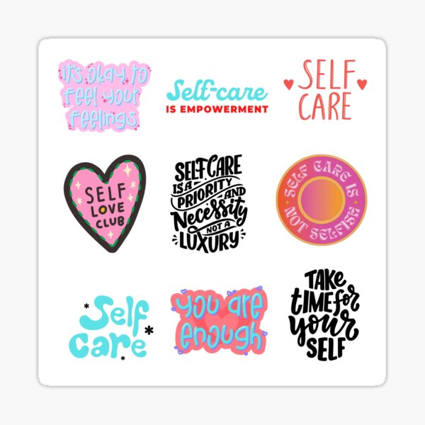 Self-Care Reminders #3 Sticker for Sale by Write2BeMatters