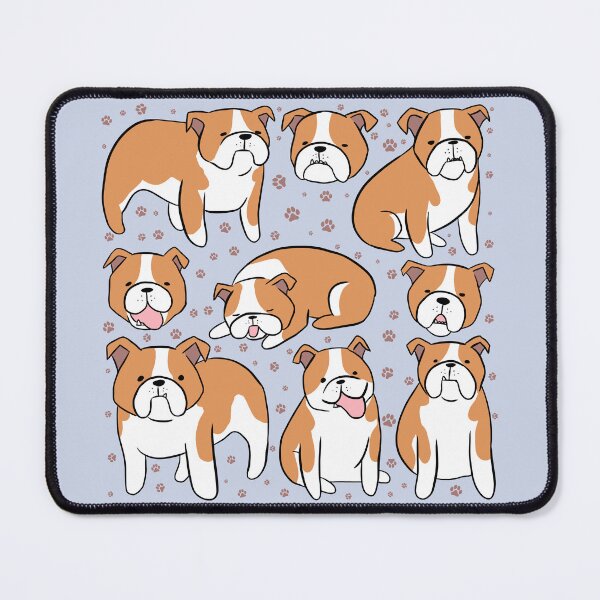 Item preview, English Bulldog illustration pattern  designed and sold by Yarafantasyart.