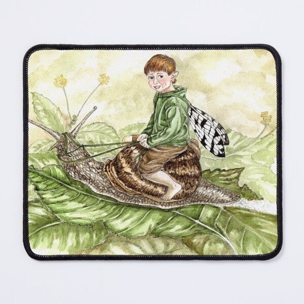 Item preview, Charming Faerie boy riding a snail designed and sold by MagicMythLegend.