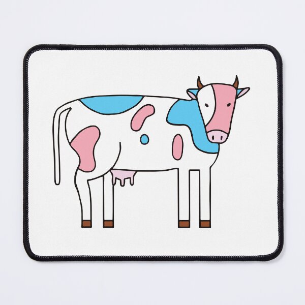 Item preview, Subtle Trans Pride Flag Colors Cow designed and sold by Softsi.