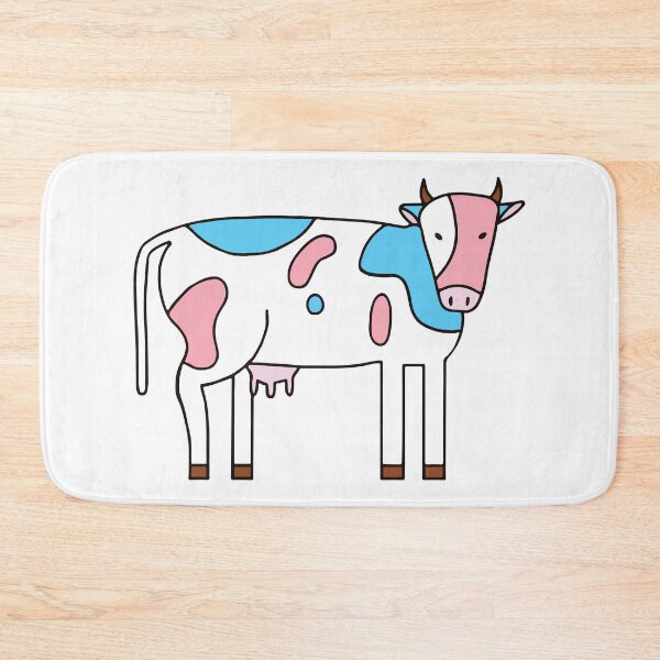 Item preview, Subtle Trans Pride Flag Colors Cow designed and sold by Softsi.