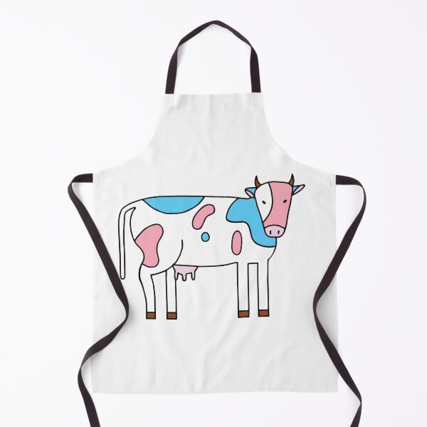 Item preview, Subtle Trans Pride Flag Colors Cow designed and sold by Softsi.