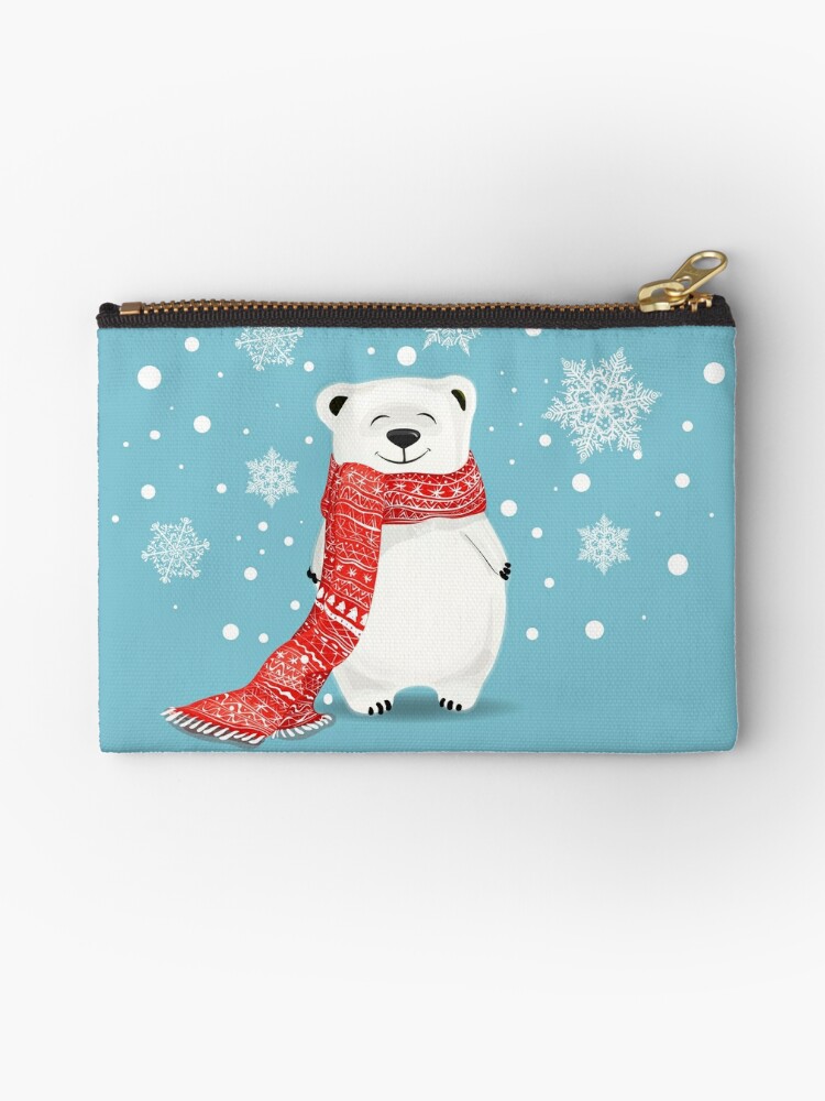 Polar Bear Coin Purse In Blue