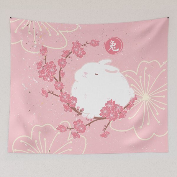Item preview, Year of the Rabbit 2023 - Cherry Blossom , Pink  designed and sold by Lulupainting.