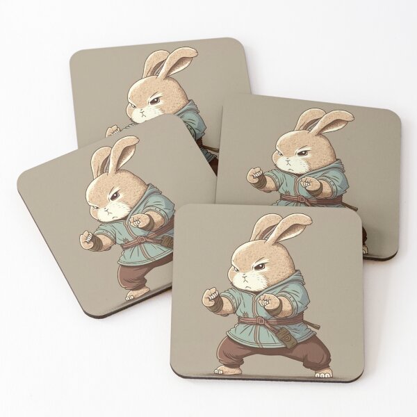 Item preview, Cute Kung Fu Rabbit Bunny Drawing for T-shirts and other stuff designed and sold by krazybookz.