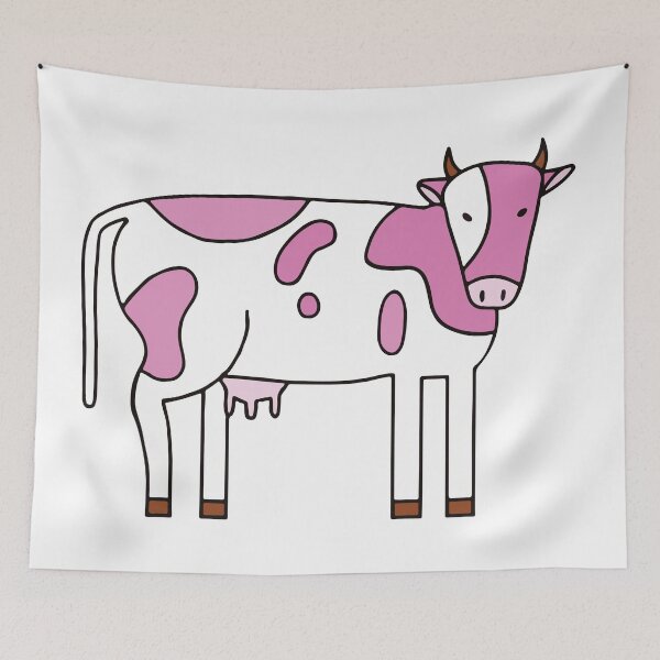 Item preview, White Cow with Pink Spots designed and sold by Softsi.