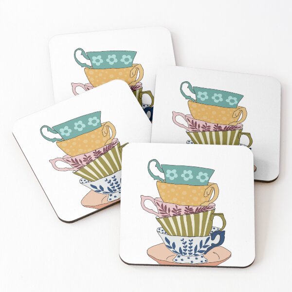 Item preview, teacup art, vintage teacup stickers, cute vintage art designed and sold by kynskelly.