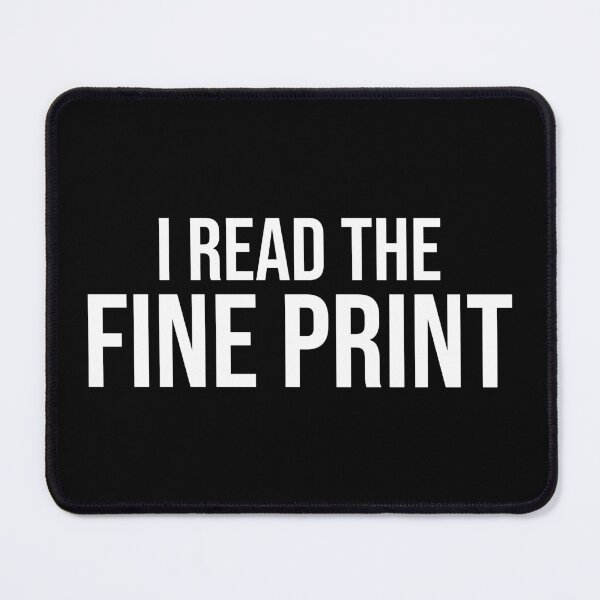 Item preview, I read the fine print. Funny reading quote. designed and sold by SweetLog.