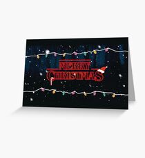 Frohe Weihnachten Fremde Dinge Grußkarte