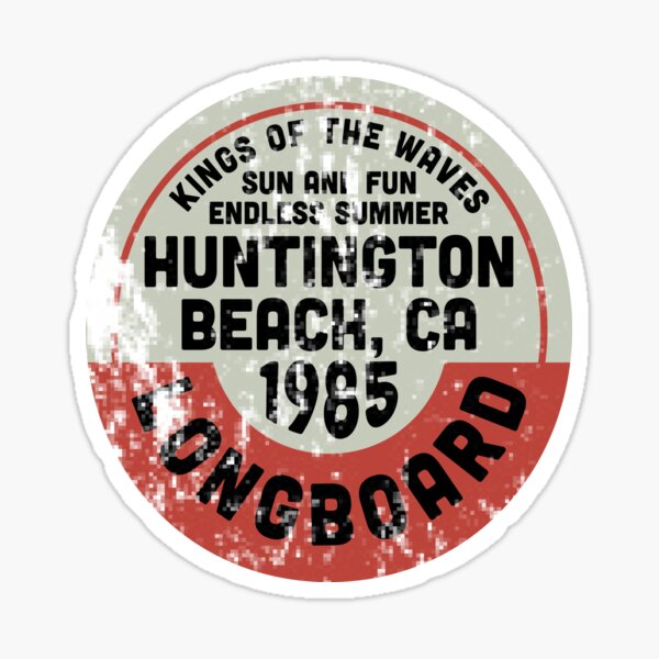 "Vintage Huntington Beach" Sticker For Sale By TonySpencer | Redbubble