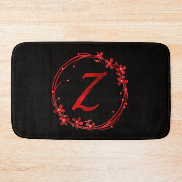 Item preview, Z initial red flowers monogram - letter z / alphabet z designed and sold by stayartsy07.