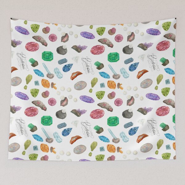 Item preview, Watercolor Birthstones Repeating Pattern designed and sold by Jarrod Vandenberg.