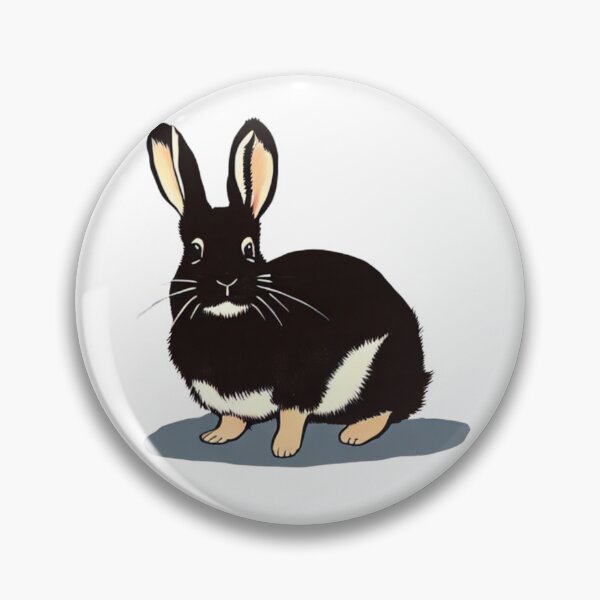 Item preview, Black Otter Netherland Dwarf Bunny Furry Pet Rabbit designed and sold by wigobun.