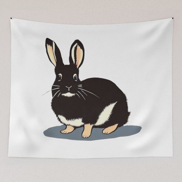 Item preview, Black Otter Netherland Dwarf Bunny Furry Pet Rabbit designed and sold by wigobun.