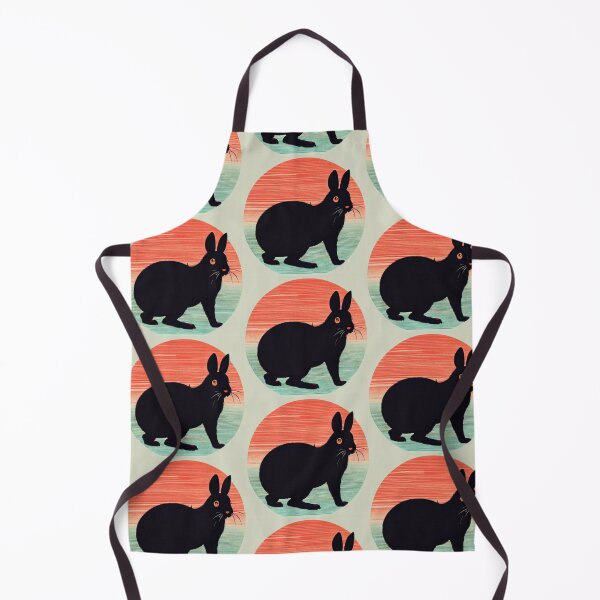 Item preview, Cute Black Otter Netherland Dwarf Rabbit Retro Sunset designed and sold by wigobun.