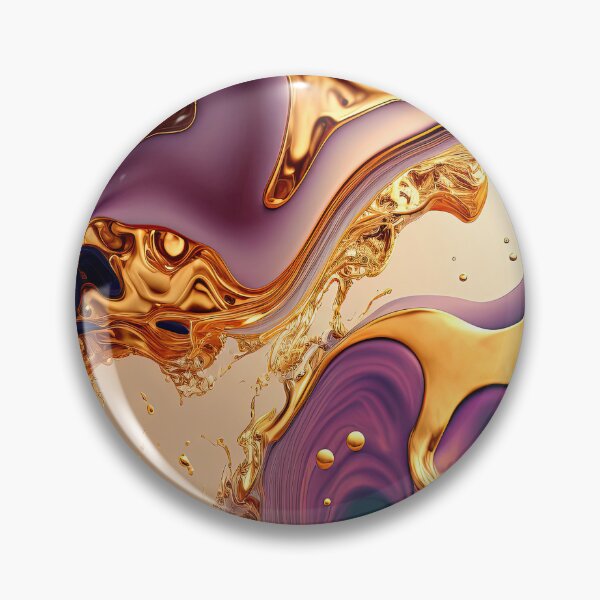 Aperçu de l'œuvre Art fluide abstrait violet et doré Art luxueux à l'encre métallique, art de la peinture abstraite fluide créée et vendue par Dear--moon.