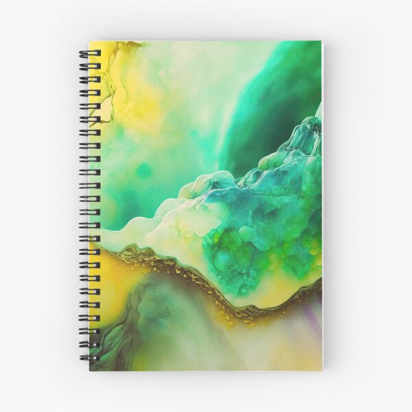 Aperçu de l'œuvre Art fluide abstrait vert et doré Art luxueux à l'encre métallique, art de la peinture abstraite fluide créée et vendue par Dear--moon.