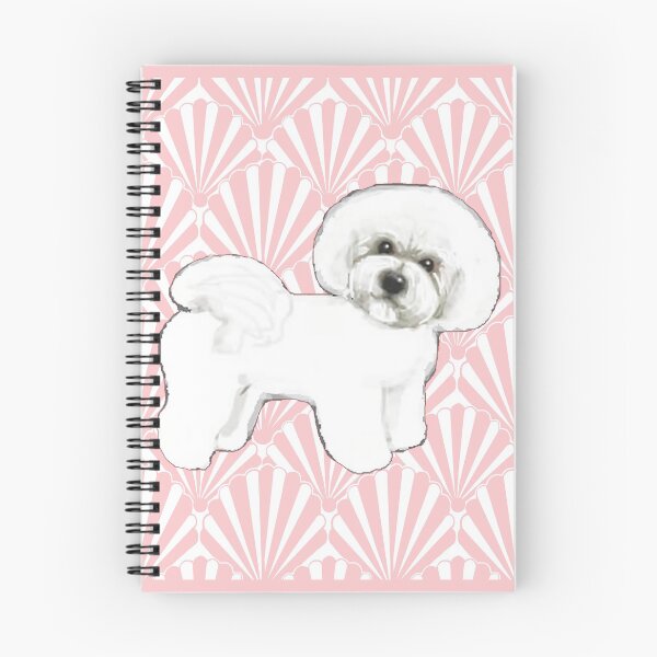 Artikelvorschau, Bichon Frise auf Muschelrosa, Hundeliebhaber, Hund, Pudel, entworfen und verkauft von MagentaRose.
