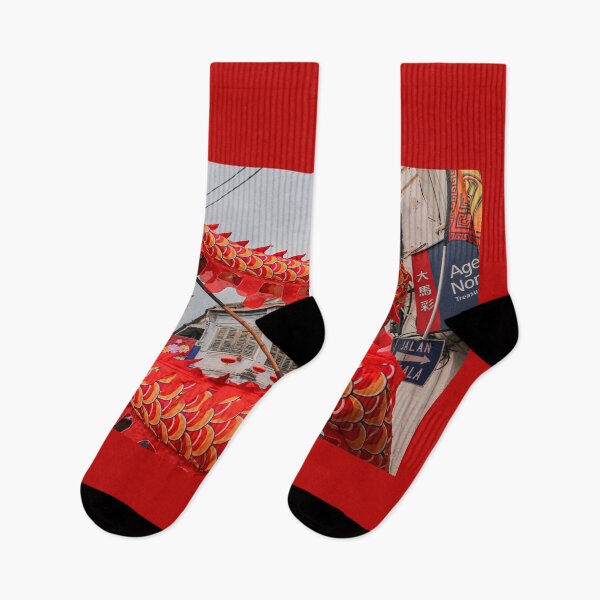 Item preview, A cruled long red dragon on a street designed and sold by kall3bu.