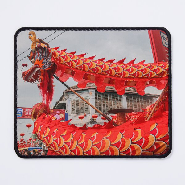 Item preview, A cruled long red dragon on a street designed and sold by kall3bu.