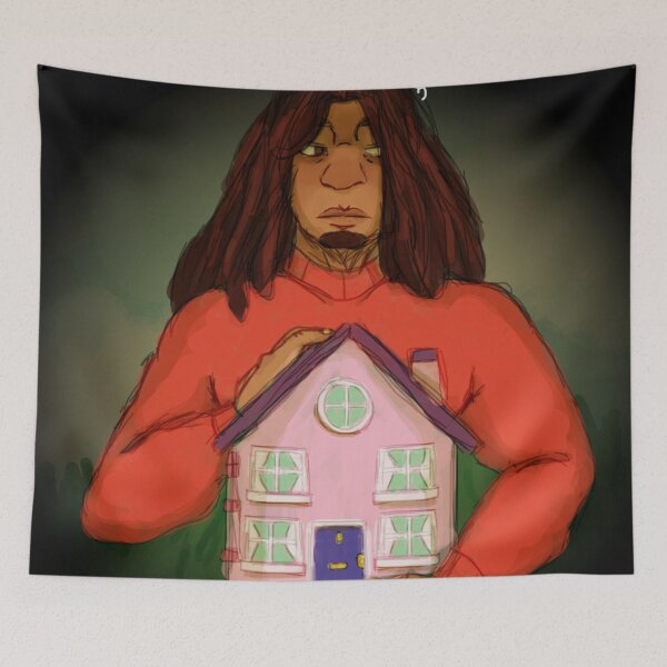 Item preview, Man holding a Dollhouse (full colour) designed and sold by Weremoose.