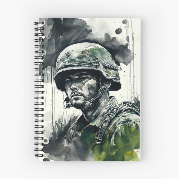 Item preview, Vietnam Soldier Watercolor Painting designed and sold by TortillaChief.