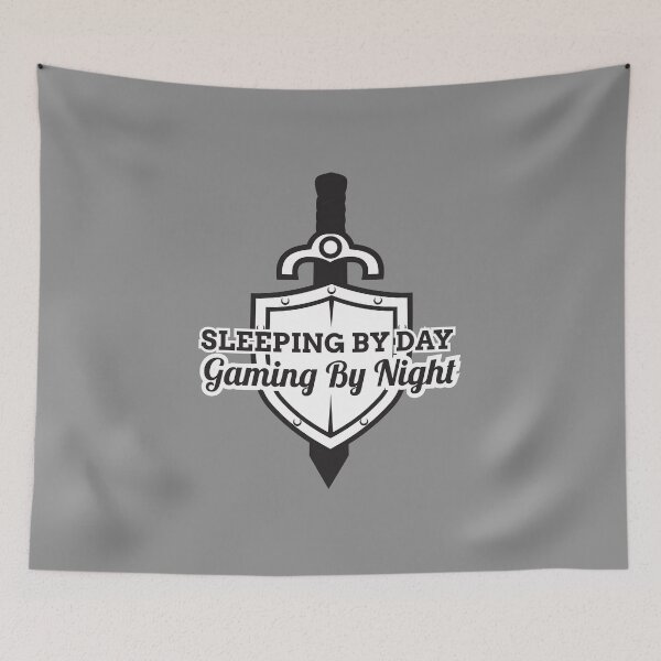 Item preview, Funny Sleeping By Day Gaming By Night Gamer designed and sold by art-and-sticker.