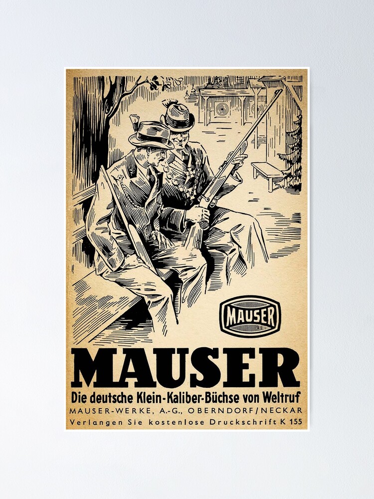 “gun hunting mauser riffle vintage " Poster for Sale by niksy | Redbubble