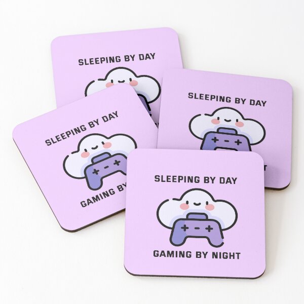 Item preview, cute Sleeping By Day Gaming By Night Gamer designed and sold by art-and-sticker.