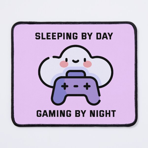 Item preview, cute Sleeping By Day Gaming By Night Gamer designed and sold by art-and-sticker.