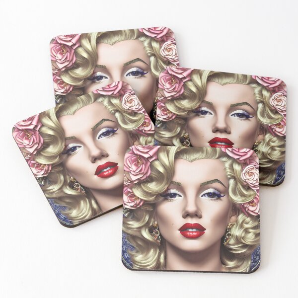 Item preview, Marilyn Monroe tribute floral artwork No.2 designed and sold by angelisart.