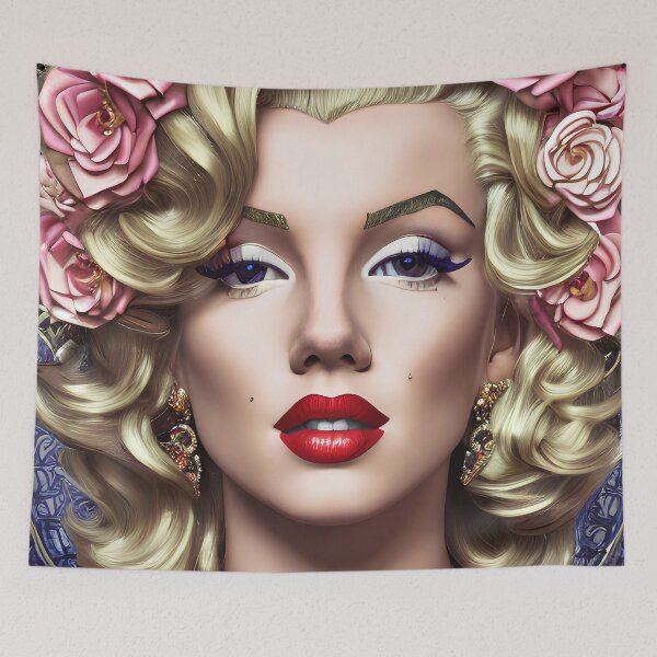 Item preview, Marilyn Monroe tribute floral artwork No.2 designed and sold by angelisart.