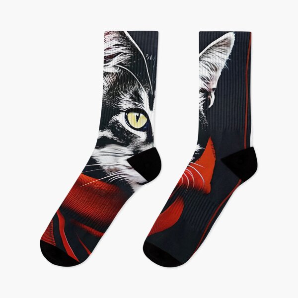 Item preview, Red Scarf Cat: A Fiercely Fashionable Feline Gift designed and sold by TMelonShop.