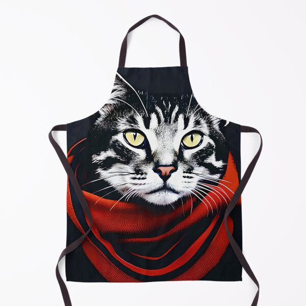 Item preview, Red Scarf Cat: A Fiercely Fashionable Feline Gift designed and sold by TMelonShop.