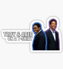 Troy and Abed On A T-Shirt Sticker