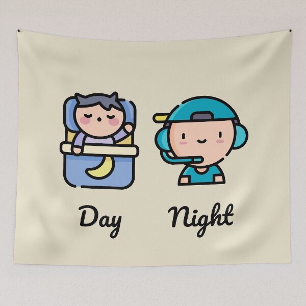 Item preview, cute Sleeping By Day Gaming By Night Gamer routine designed and sold by art-and-sticker.