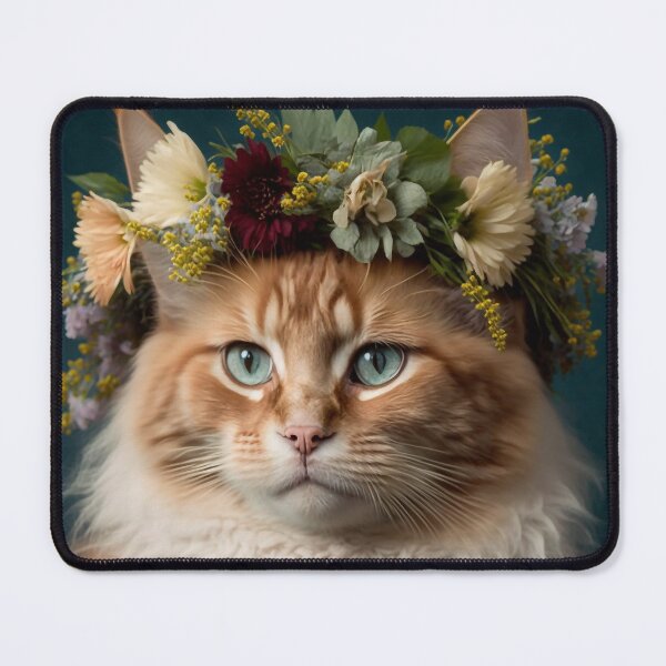 Item preview, Cat with flowers crown designed and sold by jordygraph.