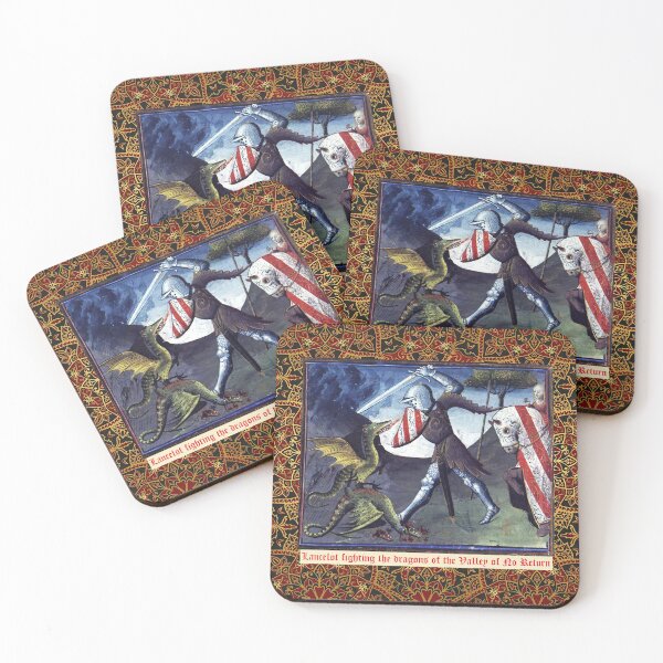 Item preview,  LANCELOT  FIGHTING DRAGONS OF THE VALLEY OF NO RETURN, Arthurian Legends Medieval Miniature designed and sold by BulganLumini.
