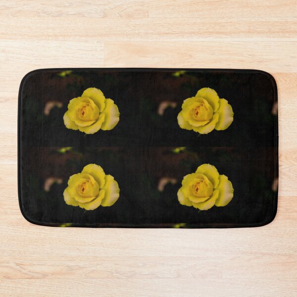 Item preview, single yellow rose blossom on black background designed and sold by kall3bu.