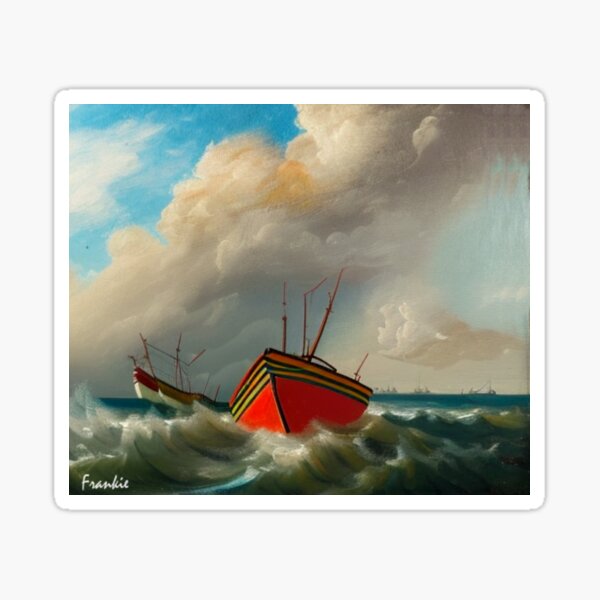 Fighting the Waves Sticker