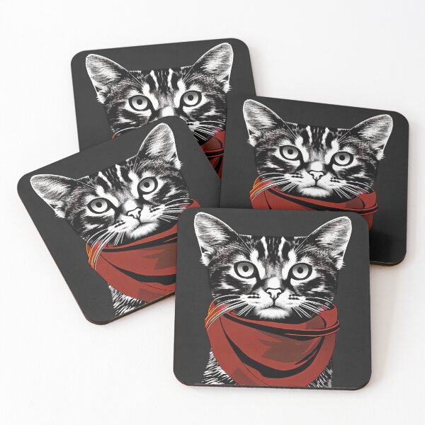 Item preview, Whiskers & Warmth: A Cat in a Red Scarf Gift designed and sold by TMelonShop.