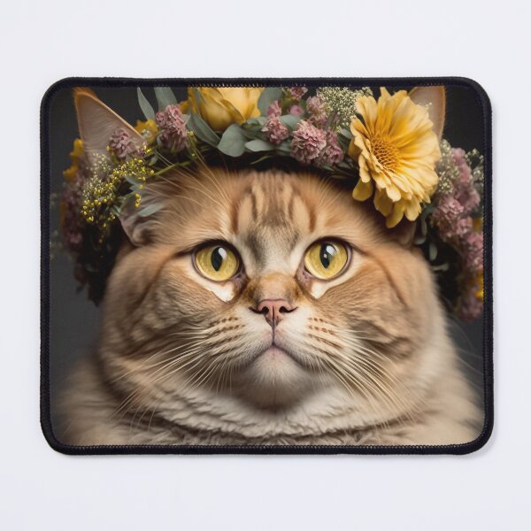 Item preview, Cat with flowers crown designed and sold by jordygraph.