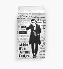 Elevent hour - on white Duvet Cover