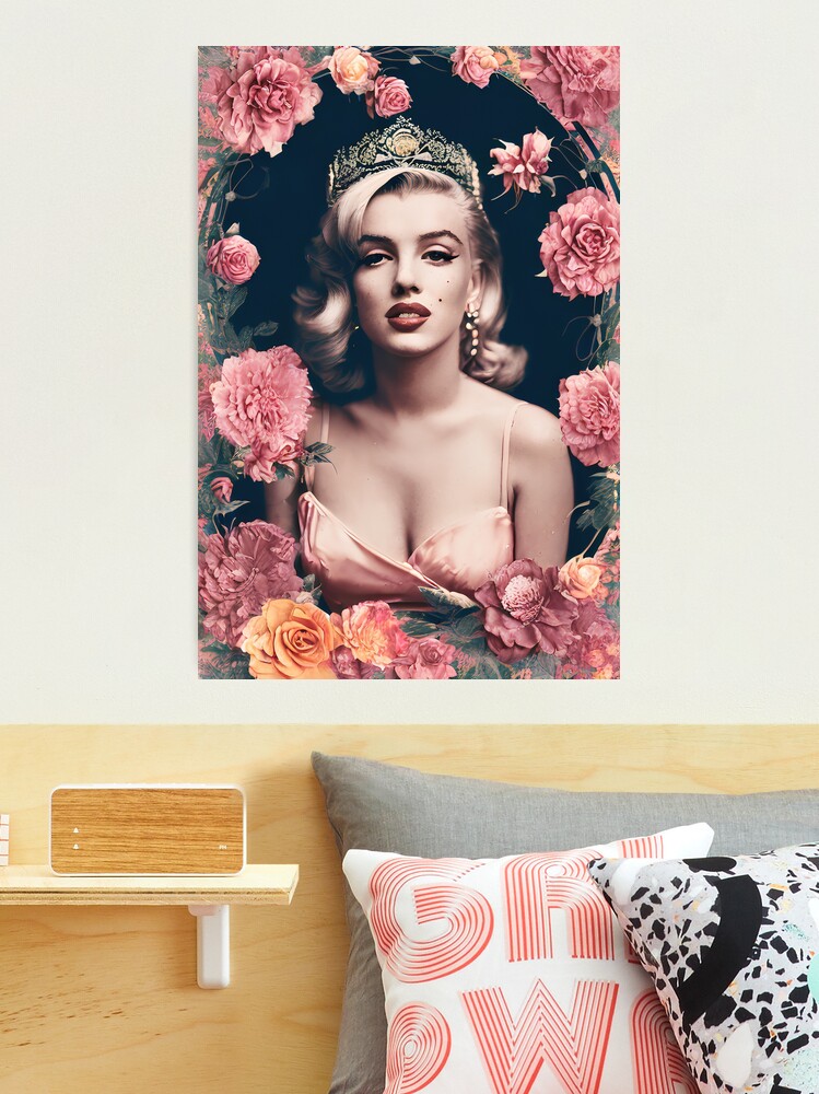 buyartforless Rare Photograph of Marilyn Monroe with Flower 12x16 Art  Printed Poster Made in The USA