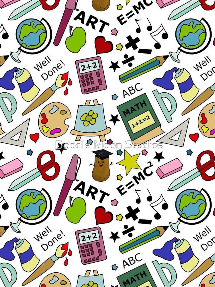 Back To School Supplies Doodle Art by janegreenwood
