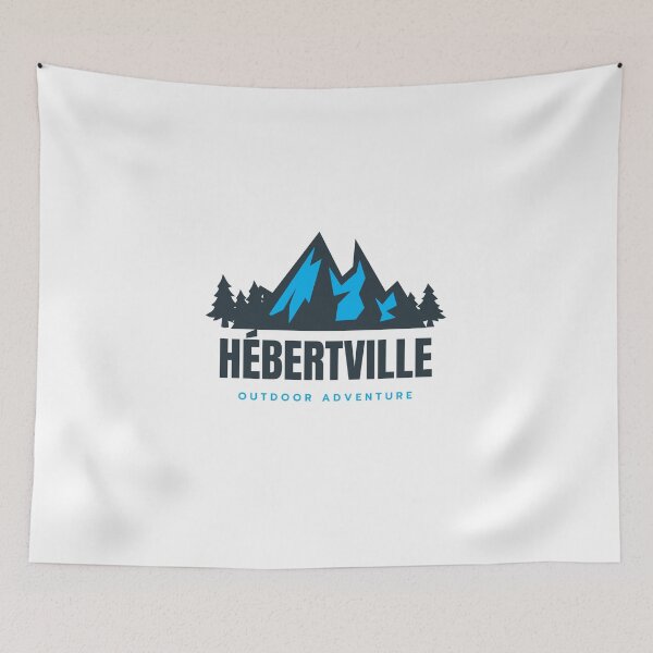 Item preview, Hébertville in Quebec, Saguenay–Lac-Saint-Jean, Canada, North America - Mountain Outdoor Adventure Snowboard Ski Hiking Vintage Logo designed and sold by Vintage-TM.
