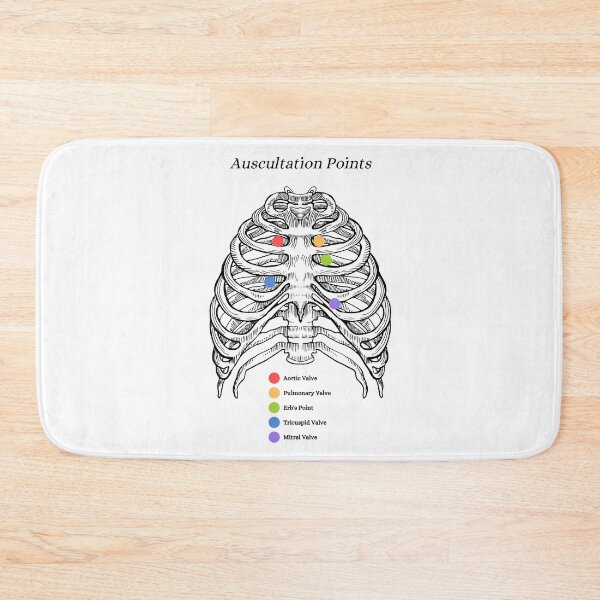 Item preview, The Human Ribs, auscultation point, anatomy designed and sold by DeVeauDesign.