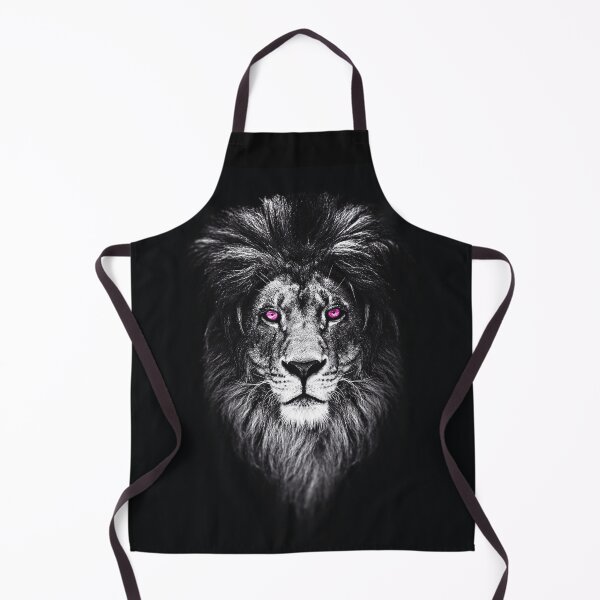 Item preview, Black and white lion with purple eyes designed and sold by TheMajesTee.