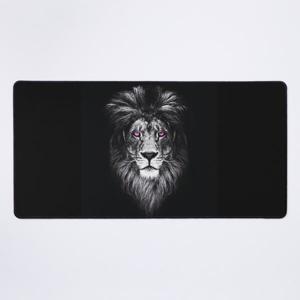 Item preview, Black and white lion with purple eyes designed and sold by TheMajesTee.
