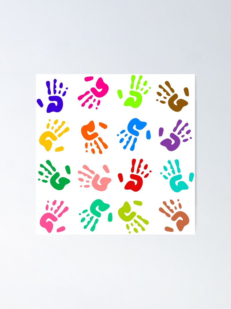 colourful handprints